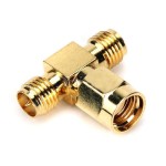 SMA Female to RP-SMA 2 Male T Connector