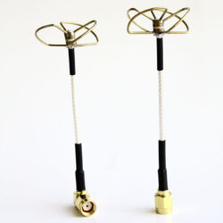 5.8 GHz Circular Polarized Antenna Set (TX-Right Angled / RX-Straight)