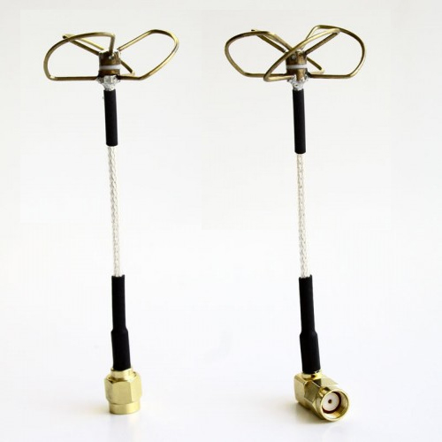 5.8 GHz Circular Polarized Antenna Set (TX-Straight / RX-Right Angled)